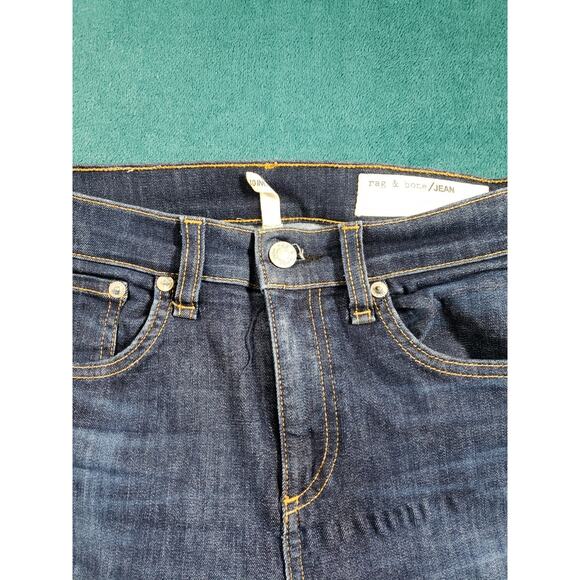 Rag & Bone Jeans Size 26 Blue Pants Mid Rise Ladies Fray Hem Skinny Ankle - Picture 6 of 13